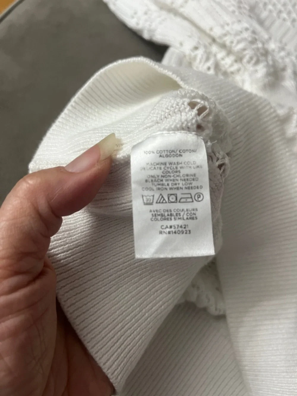 LOFT White Openwork Scoopneck Knit Sweater - Picture 5 of 11